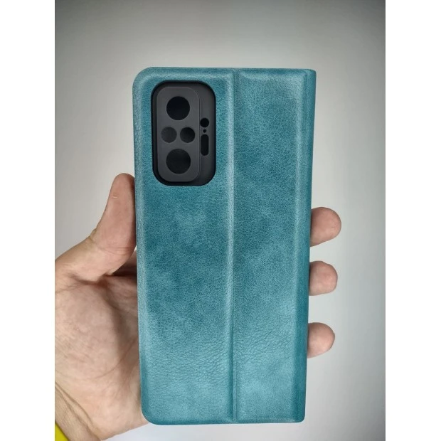 Чехол-книжка Leather Book Xiaomi Redmi Note 10 Pro / 10 Pro Max (Бирюзовый)