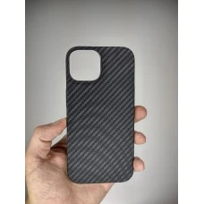 Чехол-накладка Carbon MagSafe для Apple iPhone 15 (Чёрный)