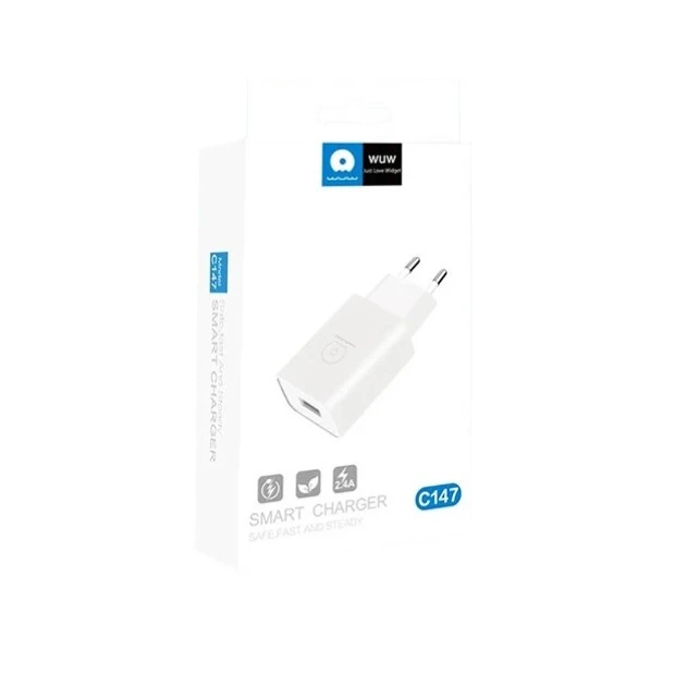 СЗУ-адаптер WUW C147 1USB 2.4A (Белый)