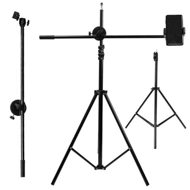Tripod boom floor stand 2.1m (Black)