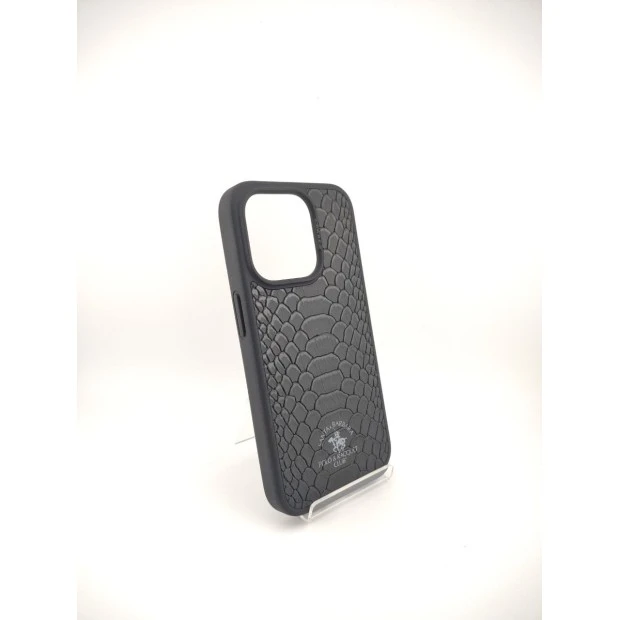 Leather Polo Knight Case for Apple iPhone 15 Pro (Black)