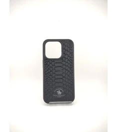 Leather Polo Knight Case for Apple iPhone 15 Pro (Black)
