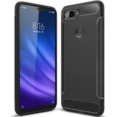 Силикон Soft Carbon Xiaomi Mi8 Lite (Чёрный)