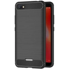 Силиконовый чехол Polished Carbon Xiaomi Redmi 6A (Черный)