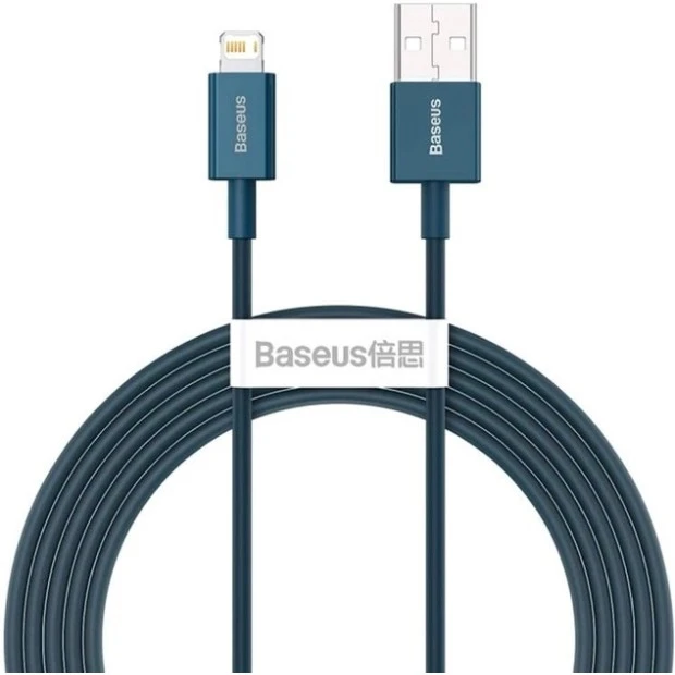USB-кабель Baseus Superior 2.4A (1м) (Lightning) (Синій) CALYS-A03