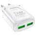 СЗУ-адаптер USB Borofone BA54A Wide Road 2USB QC3.0 18W (Белый) СЗУ-адаптер USB Borofone BA54A Wide Road 2USB QC3.0 18W (Белый)