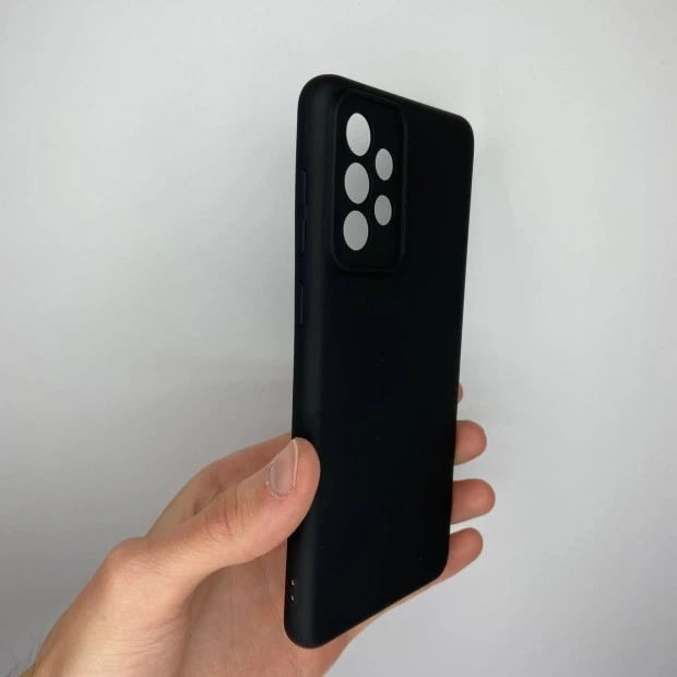 Силіконовий оригінальний 360-чохол для Samsung Galaxy A73 5G (ShutCam) (Чорний)