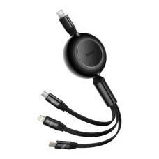USB-кабель Baseus Bright Mirror 2 100W (1.1m) (MicroUSB+Lightning+Type-C) (Чорний) CAMJ010201