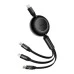 USB-кабель Baseus Bright Mirror 2 100W (1.1m) (MicroUSB+Lightning+Type-C) (Чорний) CAMJ010201 USB-кабель Baseus Bright Mirror 2 100W (1.1m) (MicroUSB+Lightning+Type-C) (Чорний) CAMJ010201