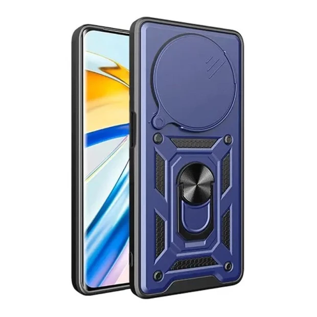 Чохол-накладка Ring Serge Armor Case для Xiaomi Redmi 14C 4G  /  Poco C75 (ShutCam) (Синій)