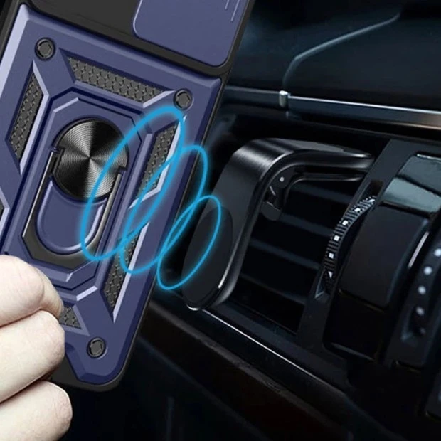 Чохол-накладка Ring Serge Armor Case для Xiaomi Redmi 14C 4G  /  Poco C75 (ShutCam) (Синій)