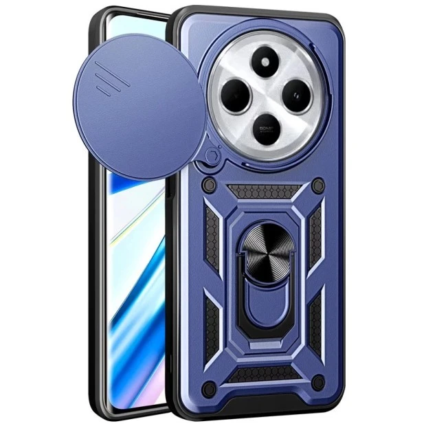 Чохол-накладка Ring Serge Armor Case для Xiaomi Redmi 14C 4G  /  Poco C75 (ShutCam) (Синій)