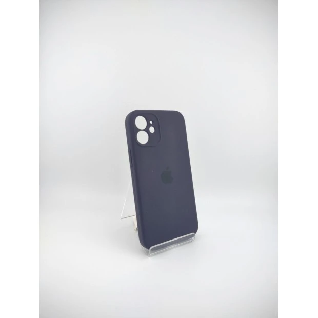 Силіконовий оригінальний чохол RoundCam для Apple iPhone 12 Mini (баклажан).