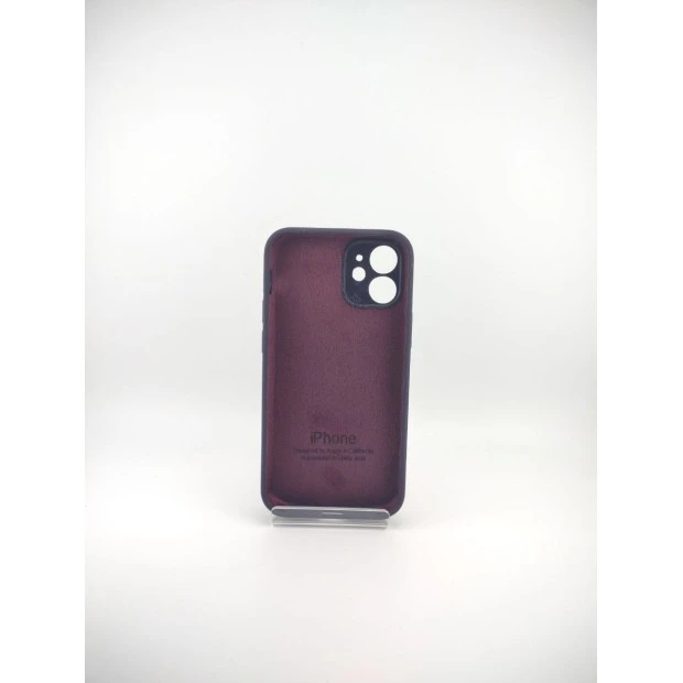 Силіконовий оригінальний чохол RoundCam для Apple iPhone 12 Mini (баклажан).