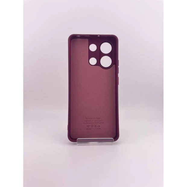 Силіконовий чохол Original Xiaomi Redmi Note 13 4G (ShutCam) (Бордовий)