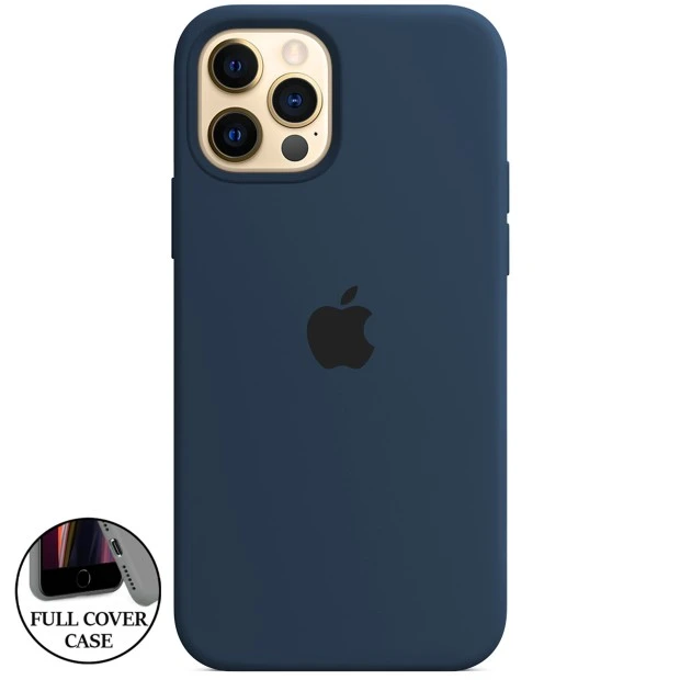 Силикон Original Round Case Apple iPhone 12 / 12 Pro (09) Midnight Blue