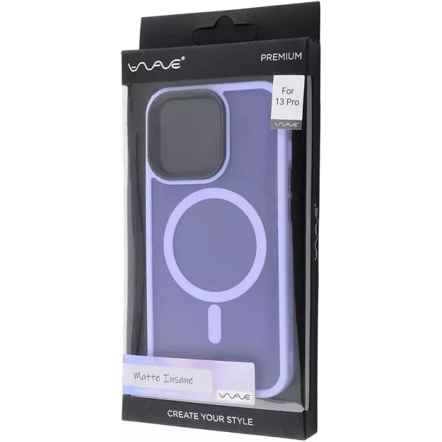 Чохол WAVE Matte Insane Case з MagSafe для iPhone 13 Pro (Світло-фіолетовий)