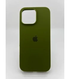 Силіконовий оригінальний чохол для Apple iPhone 16 Pro Max (46) глибокого зелено..