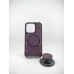 Чохол Leather Magsafe із PopSocket для Apple iPhone 14 Pro (темно-фіолетовий) Чохол Leather Magsafe із PopSocket для Apple iPhone 14 Pro (темно-фіолетовий)