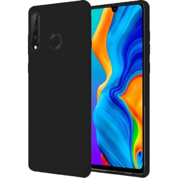 Силиконовый чехол iNavi Color Huawei P30 Lite (Чёрный)