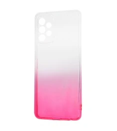 Силикон Gradient Design Samsung Galaxy A72 (2021) (Бело-розовый)