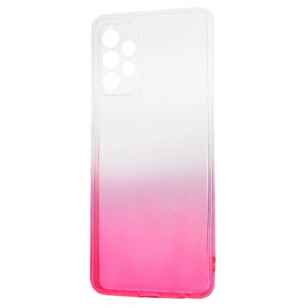 Силикон Gradient Design Samsung Galaxy A72 (2021) (Бело-розовый)