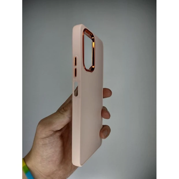 Накладка Metal Camera Xiaomi Redmi Note 10 Pro / Note 10 Pro Max (Персиковый)