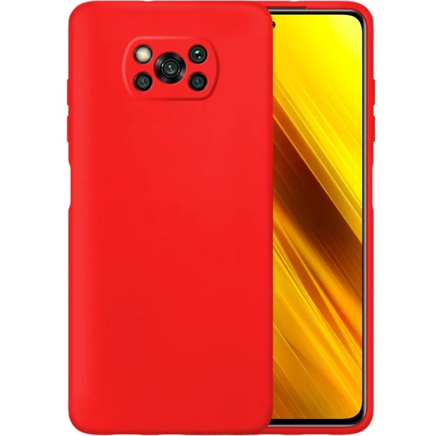 Силикон Original 360 ShutCam Case Xiaomi Poco X3 (Красный)