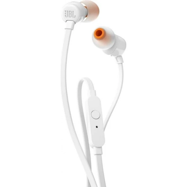 Дротові навушники-гарнітура вакуумні JBL Tune 110 (Білі) JBLT110WHT K