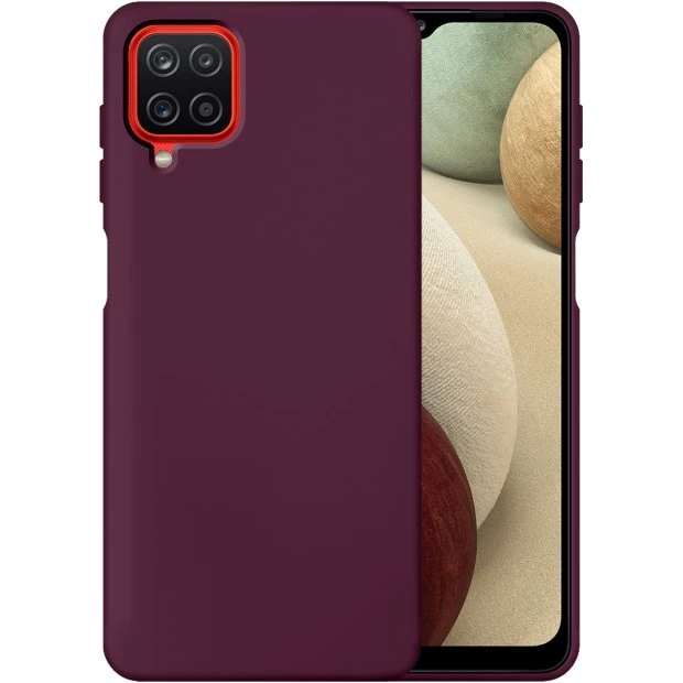 Силикон Original 360 Case Samsung Galaxy A12 (2020) (Бордовый)