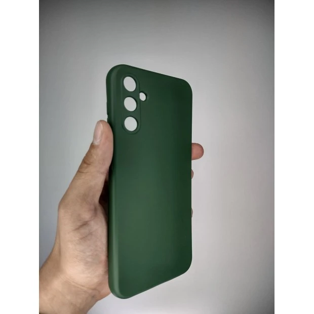 Силіконовий оригінальний 360 чохол для Samsung A14 (ShutCam) (темно-зелений)
