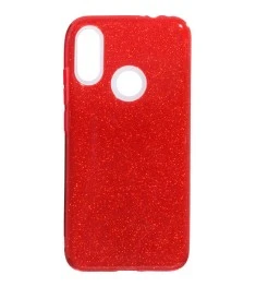 Силикон Glitter Xiaomi Redmi Note 7 (Красный)