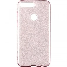 Силикон Glitter Huawei Y6 (2018) (Розовый)