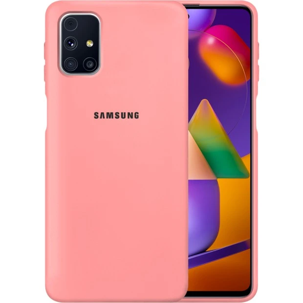 Силіконовий чохол Original 360 Case Logo для Samsung Galaxy M31S (2020) (Рожевий)