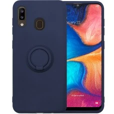Чехол Ring Silicone Case Samsung Galaxy A20 / A30 (Тёмно-синий)
