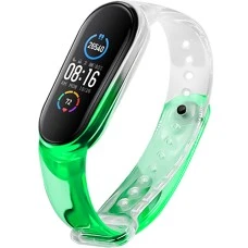 Ремешок Neon Clear Design Xiaomi Mi Band 5 (Зелёный)