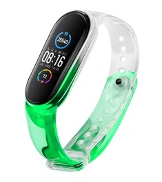 Ремешок Neon Clear Design Xiaomi Mi Band 5 (Зелёный)