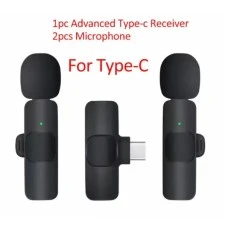 Беспроводной микрофон для телефона IPhone (Lightning) 2in1 (Чёрный)