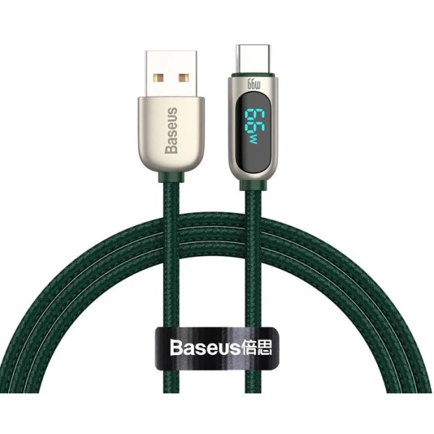 USB-кабель Baseus Display 66W (1м) (Type-C) (Зелений) CASX020006