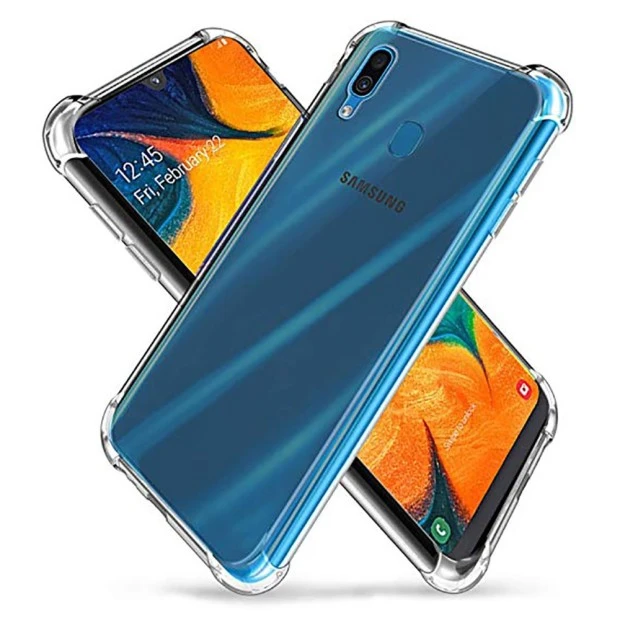 Силикон 6D Samsung Galaxy A20 (2019) / A30 (2019) (Прозрачный)