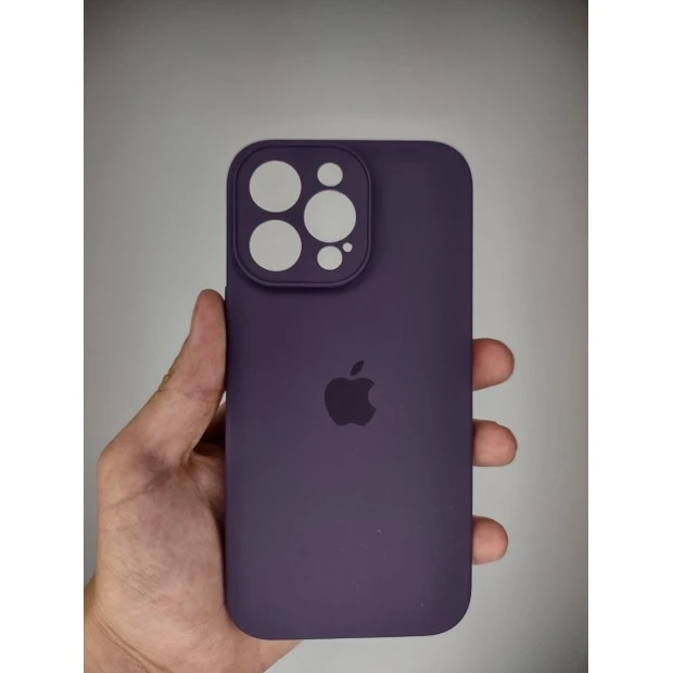 Силіконовий Original Square RoundCam Apple iPhone 14 Pro Max (Баклажан)