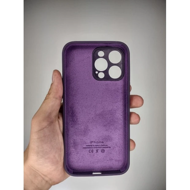 Силіконовий Original Square RoundCam Apple iPhone 14 Pro Max (Баклажан)