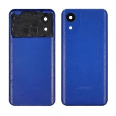 Задняя крышка для Samsung A032 Galaxy A03 core со стеклом камеры Blue (синяя)