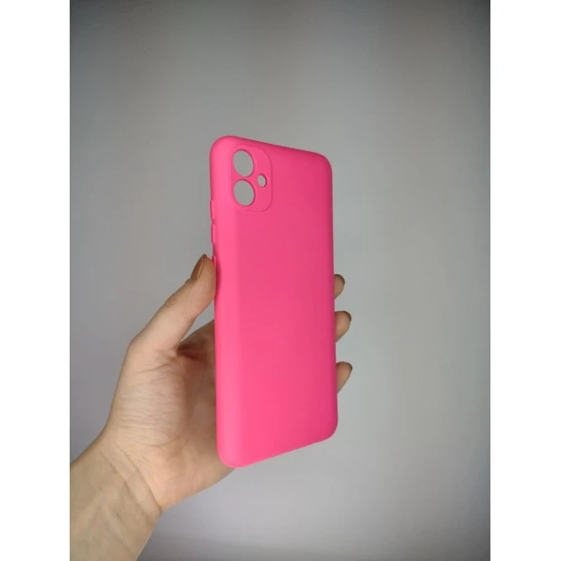 Силіконовий Original 360 Чохол для Samsung Galaxy A04E (2022) (ShutCam) (Малиновий)