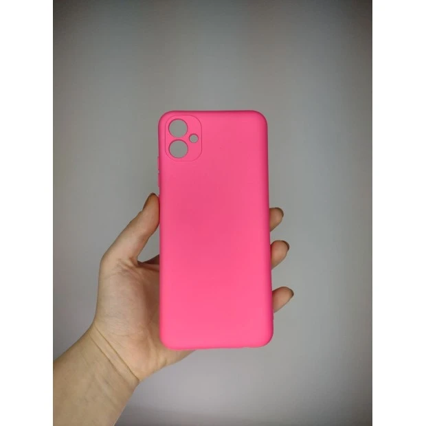 Силіконовий Original 360 Чохол для Samsung Galaxy A04E (2022) (ShutCam) (Малиновий)