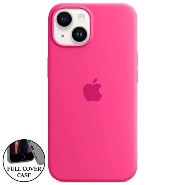 Силикон Original Round Case Apple iPhone 14 (60) Fuchsia