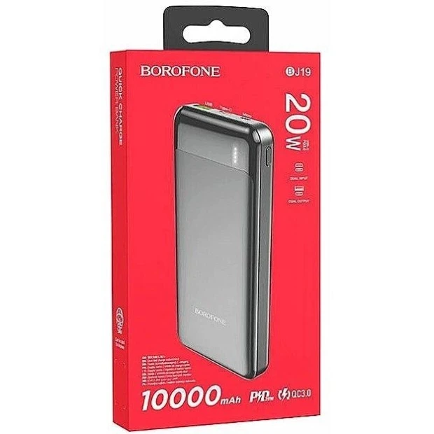 PowerBank Borofone BJ19 PD20W + QC3.0 10000mAh (Чорний)