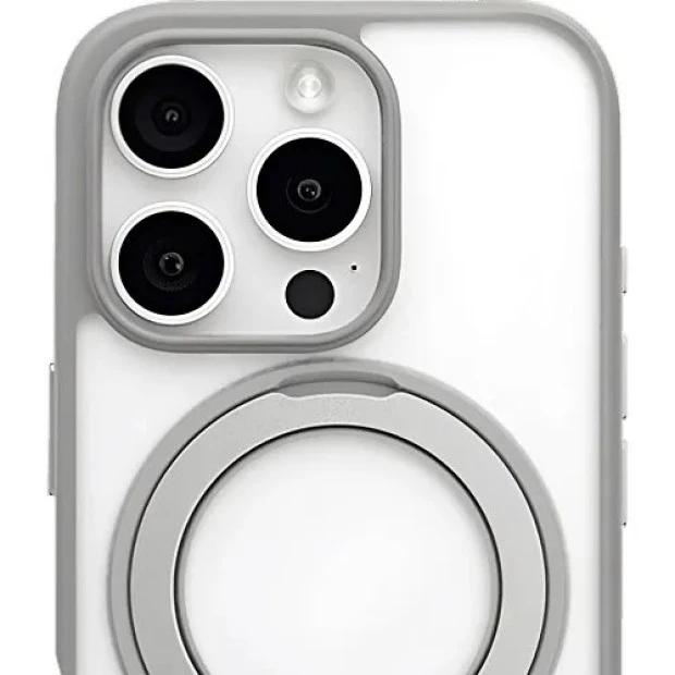 Накладка Blueo Crystal 360 Rotatable Stand with MagSafe Apple iPhone 15 Pro (Transparent) BL038