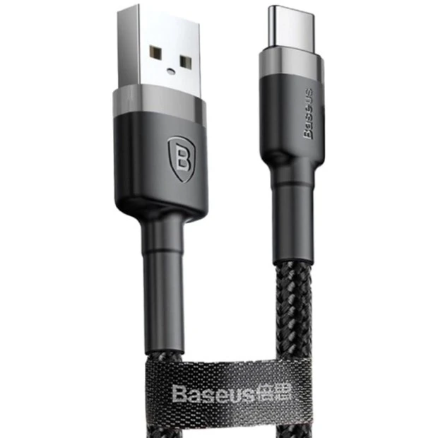 USB-кабель Baseus Cafule Special Edition 2A (3m) (MicroUSB) (Чорний / Сірий) CAMKLF-HG1