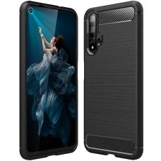 Силикон Polished Carbon Huawei Nova 5T (Чёрный)
